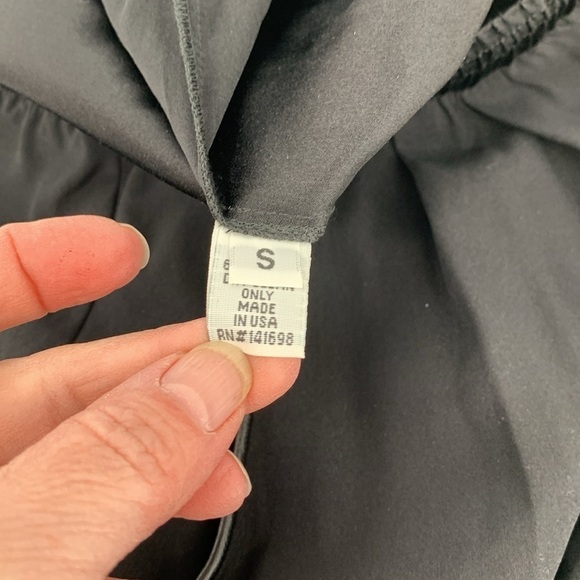 Ramy Brook Alston stretch silk jogger pants black cropped leather trim Small - Picture 6 of 6